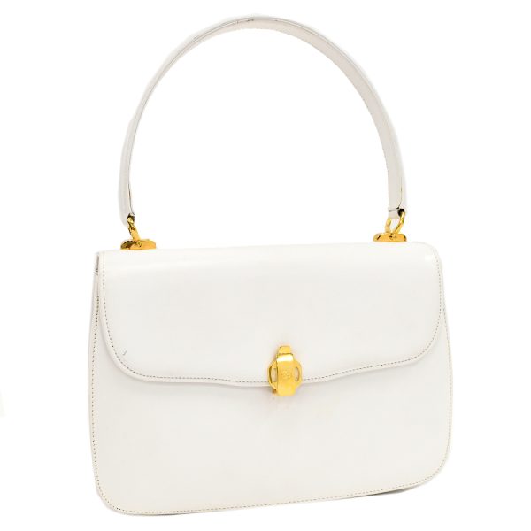 5000049884103061 1 Gucci Handbag Top Handle Leather White