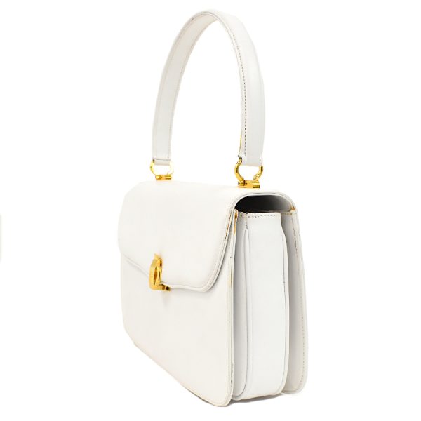 5000049884103061 2 Gucci Handbag Top Handle Leather White