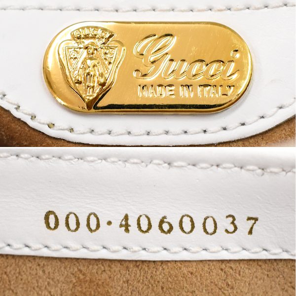 5000049884103061 8 Gucci Handbag Top Handle Leather White