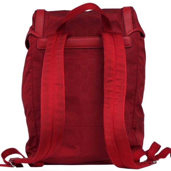 5000049884103091 3 Gucci Backpack Nylon Leather Red