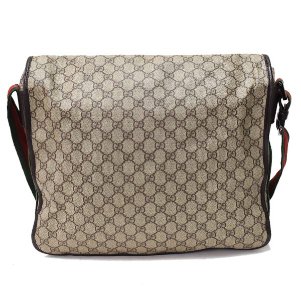 5000049884103132 3 Gucci Messenger Shoulder Bag GG Supreme PVC Leather Beige