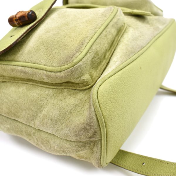 5000049884103157 6 Gucci Rucksack Backpack Suede Leather Green