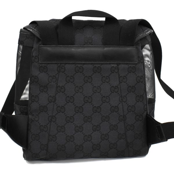 5000049884103220 3 Gucci Backpack Rucksack GG Canvas Mesh Black