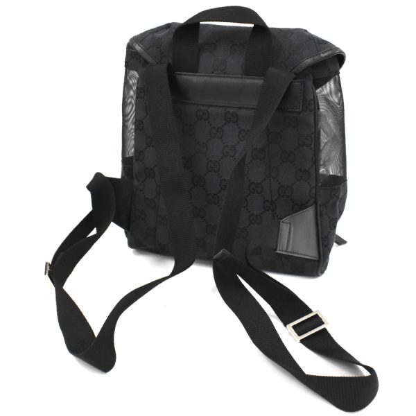 5000049884103220 4 Gucci Backpack Rucksack GG Canvas Mesh Black