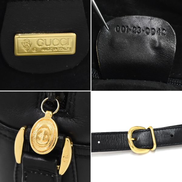 5000049884103224 9 Gucci Crossbody Shoulder Bag Sherry Line Leather Black