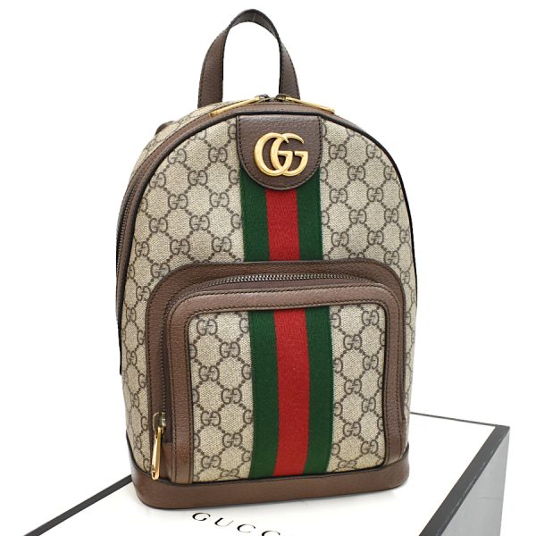 5000049884103240 1 Gucci Backpack Ophidia GG Supreme Leather Beige