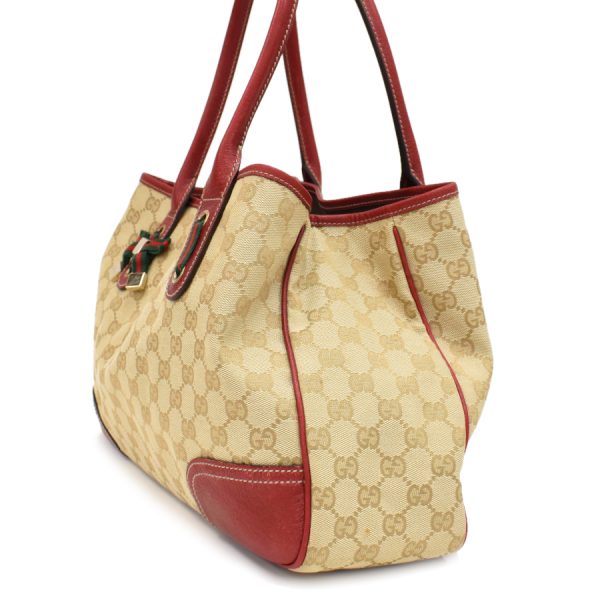 5000049884103241 2 Gucci Princey Tote Bag GG Canvas Leather Red