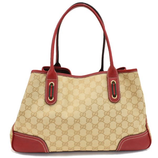 5000049884103241 3 Gucci Princey Tote Bag GG Canvas Leather Red