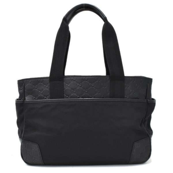 5000049884103243 3 Gucci Tote Bag Guccisima Nylon Leather Black