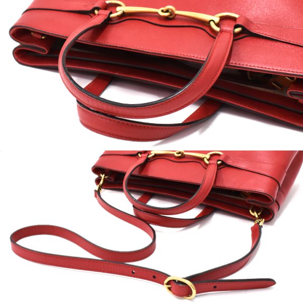 5000049884103246 7 Gucci 2way Handbag Horsebit Leather Red