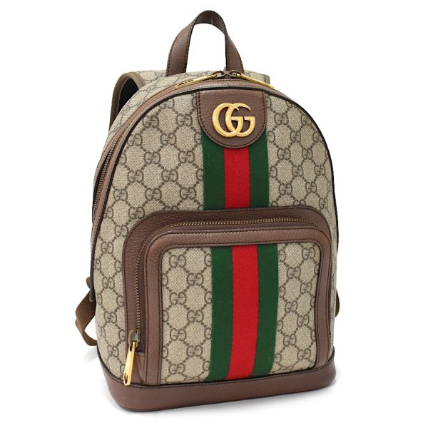 5000049884103261 1 Gucci Small Backpack GG Supreme Ophidia PVC Leather Beige