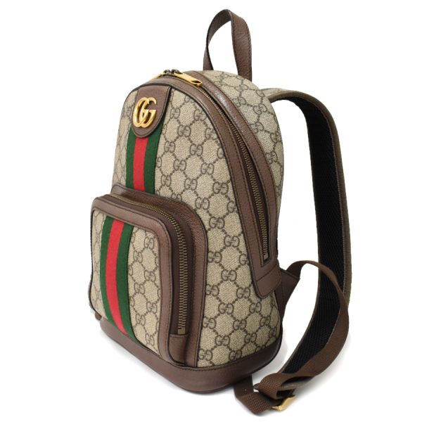 5000049884103261 2 Gucci Small Backpack GG Supreme Ophidia PVC Leather Beige