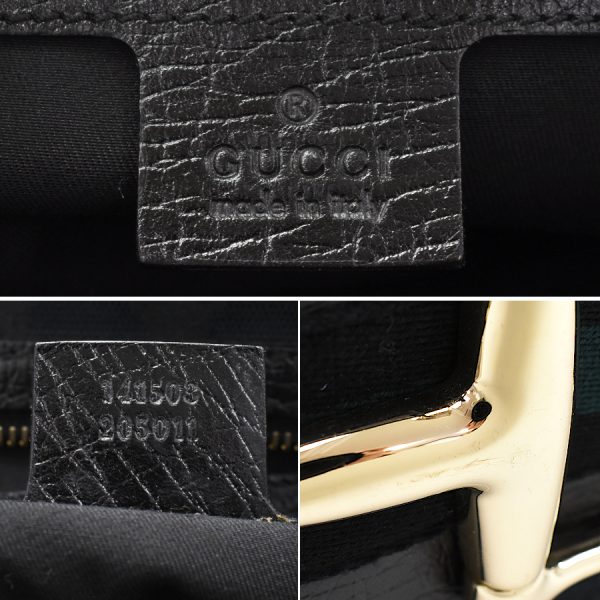 5000049884103275 9 Gucci Shoulder Web Hustler Bit GG Canvas Leather Black