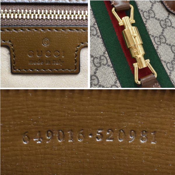 5000049884103332 9 Gucci Jackie 1961 Medium Tote Bag GG Supreme Leather Beige