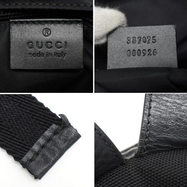 5000049884103372 9 Gucci Techno Flap Side Zipper Backpack Rucksack Leather Black