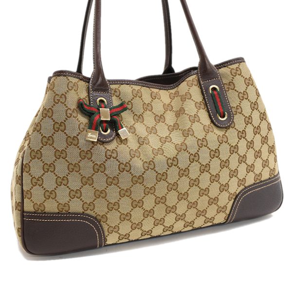 5000049884103376 1 Gucci Tote Bag GG Canvas Leather Beige