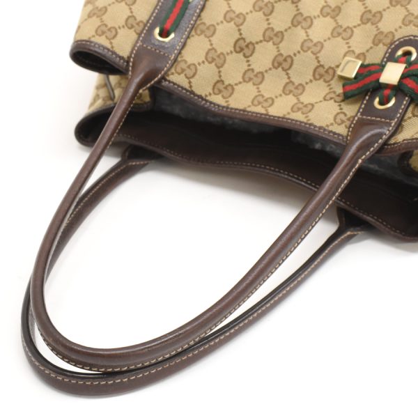 5000049884103376 7 Gucci Tote Bag GG Canvas Leather Beige