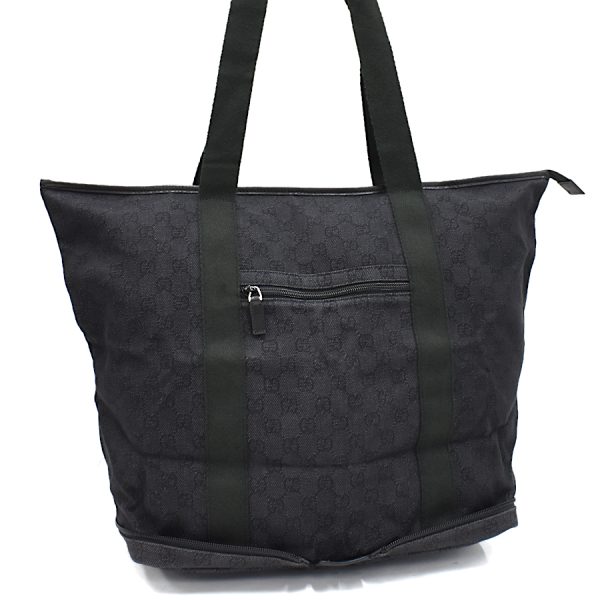 5000049884103437 1 Gucci GG Canvas Tote Bag Shoulder Bag Black Folding