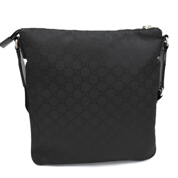 5000049884103471 3 Gucci flat crossbody shoulder bag GG nylon leather black