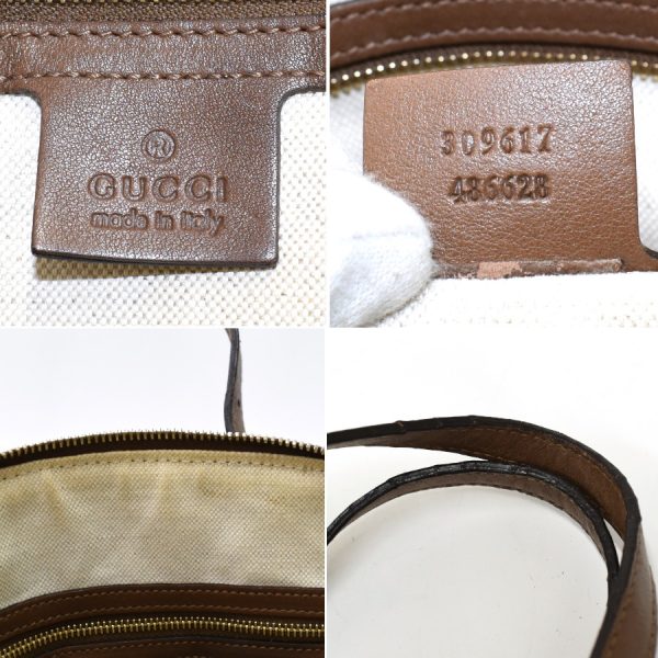 5000049884103497 9 Gucci 2way handbag shoulder 309617 Gucci Nice GG Supreme Leather Brown