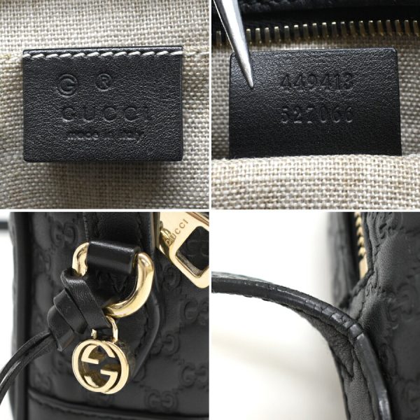 5000049884103507 9 Gucci Tote Bag GG Supreme Canvas Leather Black