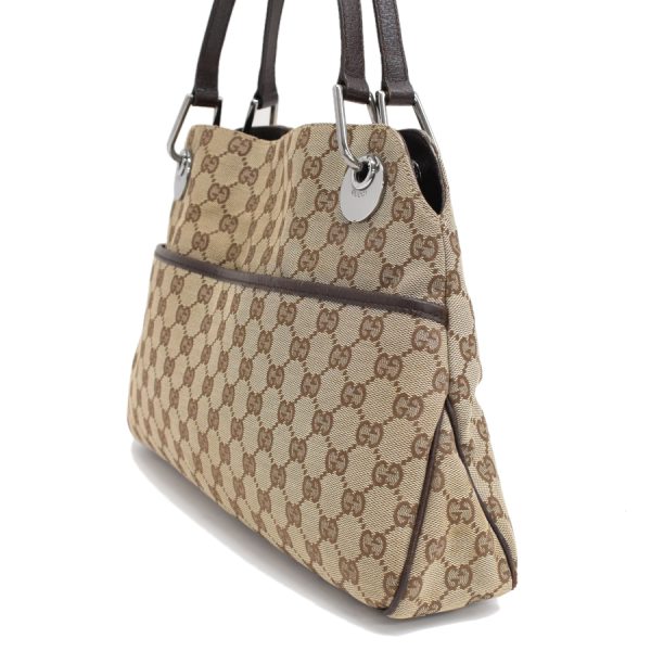 5000049884103544 2 Gucci Eclipse Tote Handbag GG Canvas Beige