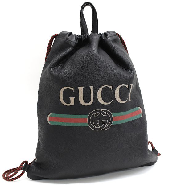 5000049884103545 1 Gucci drawstring backpack Interlocking G leather black