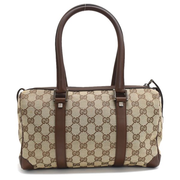 5000049884103577 3 Gucci Handbag Mini Boston GG Canvas Leather Beige Brown