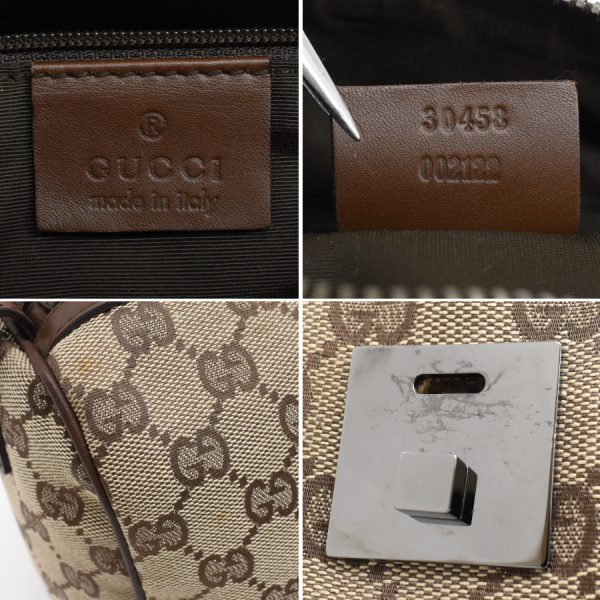 5000049884103577 9 Gucci Handbag Mini Boston GG Canvas Leather Beige Brown