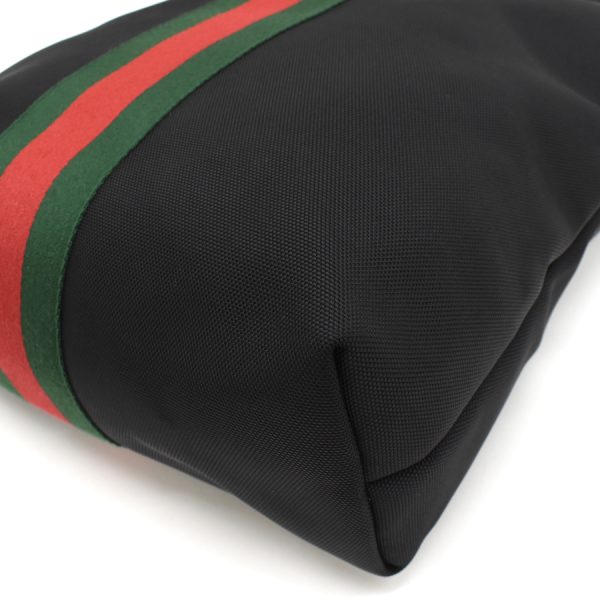 5000049884103584 5 Gucci Web Stripe Tote Bag Black Green Red Sherry Line