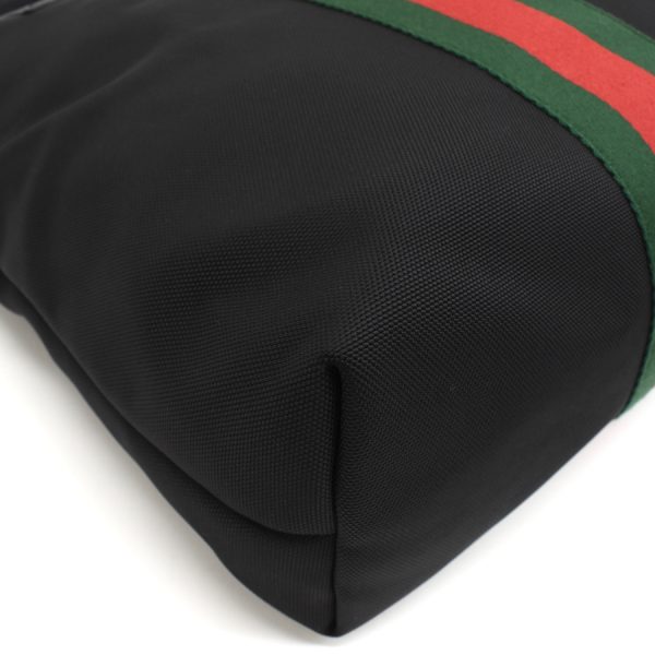 5000049884103584 6 Gucci Web Stripe Tote Bag Black Green Red Sherry Line