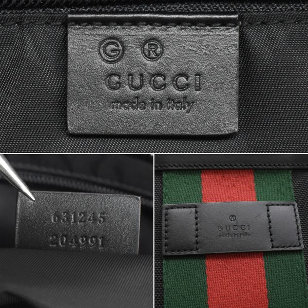 5000049884103584 9 Gucci Web Stripe Tote Bag Black Green Red Sherry Line