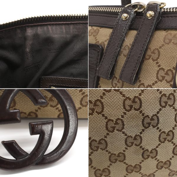 5000049884103658 9 Gucci Princy Tote Bag GG Canvas Leather Beige