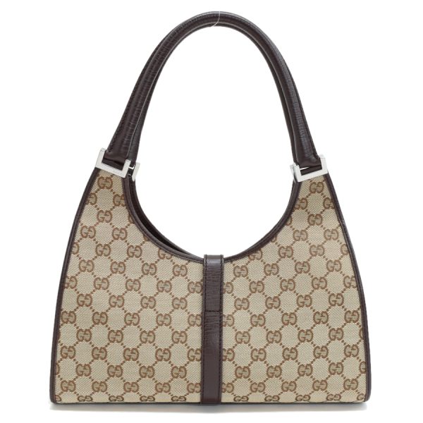 5000049884103666 3 Gucci Jackie Handbag GG Canvas Beige Brown