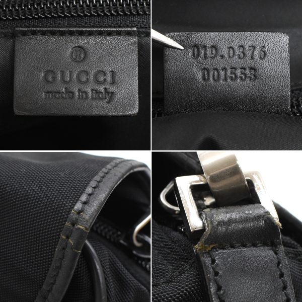 5000049884103690 9 Gucci Crossbody Messenger Bag Nylon Leather Black