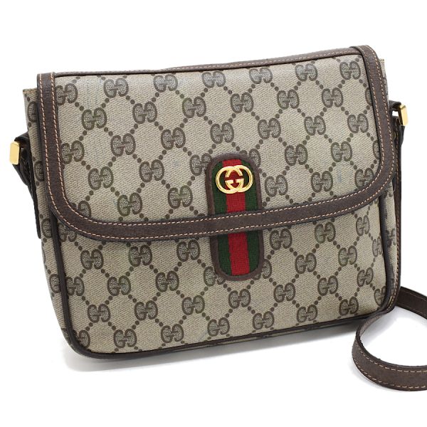 5000049884103716 1 Gucci Crossbody Shoulder Bag GG Supreme Leather Beige