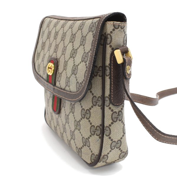 5000049884103716 2 Gucci Crossbody Shoulder Bag GG Supreme Leather Beige