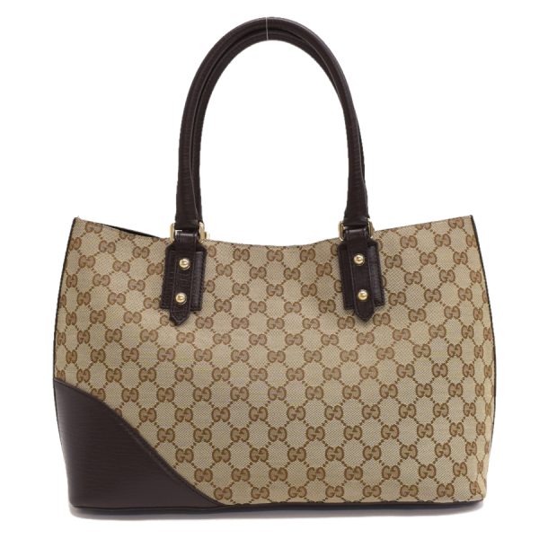 5000049884103820 3 Gucci Horsebit Tote Bag GG Canvas Leather Beige Brown