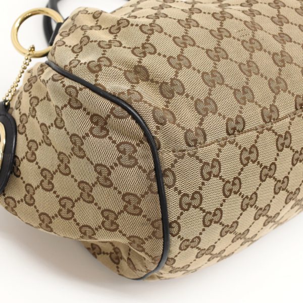 5000049884103824 5 Gucci Tote GG Canvas Sookie Interlocking G Jacquard Leather Beige Brown