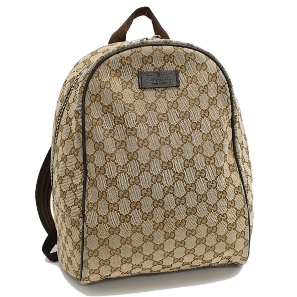 5000049884103830 1 Gucci Backpack Rucksack GG Canvas Leather Beige Brown