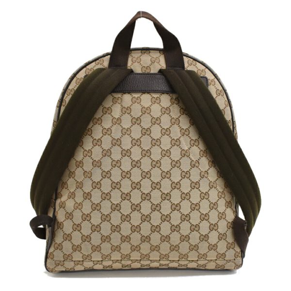 5000049884103830 3 Gucci Backpack Rucksack GG Canvas Leather Beige Brown