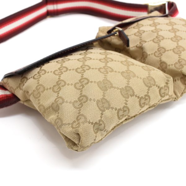 5000049884103842 6 Gucci Belt Bag Body Bag GG Canvas Leather Beige Red