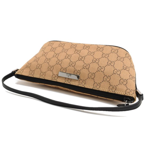 5000049884103888 7 Gucci Accessory Pouch GG Canvas Leather Camel Brown