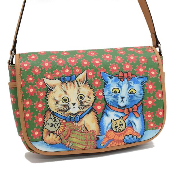 5000049884103892 1 Gucci Childrens Kitten Cat Messenger Shoulder Bag GG Green Multi