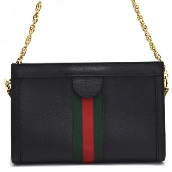 5000049884500456 3 Gucci Chain Shoulder Bag Clutch Bag Ophidia Leather Black