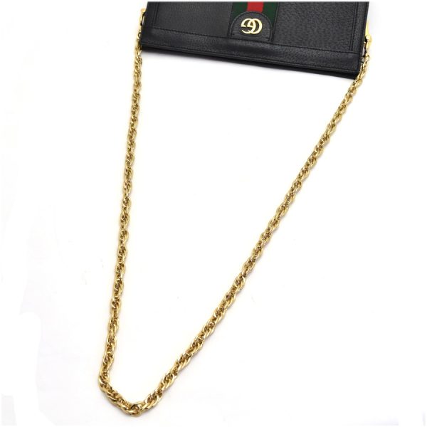 5000049884500456 7 Gucci Chain Shoulder Bag Clutch Bag Ophidia Leather Black