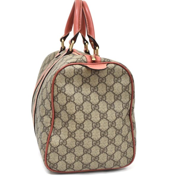 5000049884500459 2 Gucci Boston Bag GG Supreme PVC Leather Beige Pink