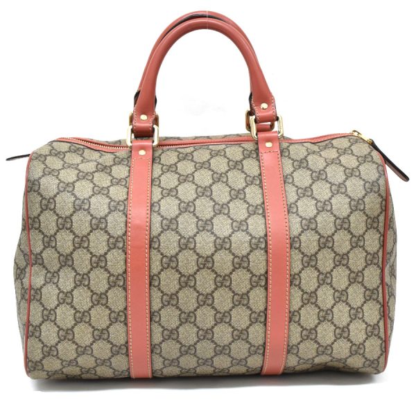 5000049884500459 3 Gucci Boston Bag GG Supreme PVC Leather Beige Pink