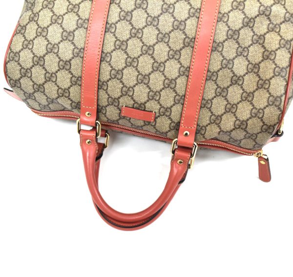 5000049884500459 7 Gucci Boston Bag GG Supreme PVC Leather Beige Pink