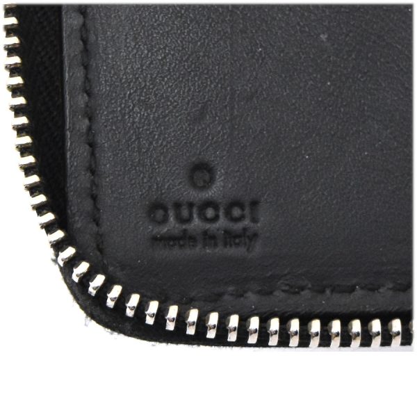 5000050884100338 9 Gucci Travel Zipper Long Wallet Guccisima Leather Black